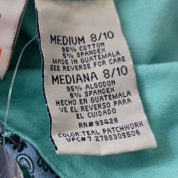 Y2K Patchwork Print FITTED Tank Top M NEW Vtg 90s Bra Cami Fairy Bohemian Hippie - Picture 11 of 16